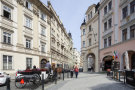 Apartment Dusni in Prag Blick auf die Straße