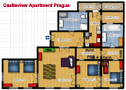 Your Apartments - Castleview Apartment Grundriß